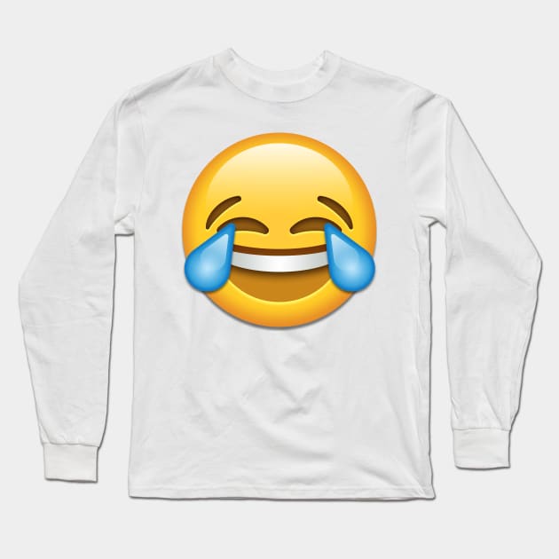 face with tears of joy Long Sleeve T-Shirt by Emoji